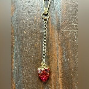 Ⓜ️Strawberry‎ Bag Charm Keychain